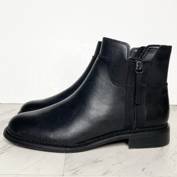 Franco Sarto Halford Black Leather Bootie 9M